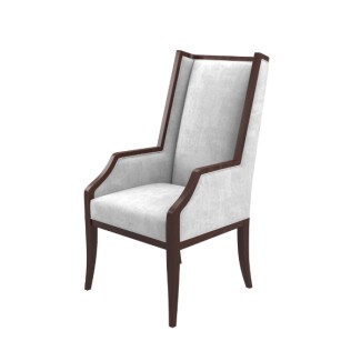 Radhia Upholstered Senior Hospitality Commercial Restaurant Lounge Hotel dining wood arm chair
